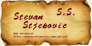 Stevan Stjepović vizit kartica
